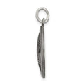 Sterling Silver Antiqued Star of David Disc Charm