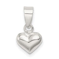 Sterling Silver Puff Heart Pendant