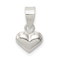Sterling Silver Puff Heart Pendant