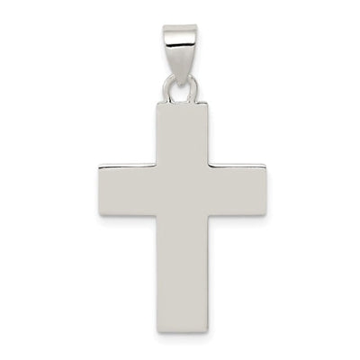 Sterling Silver Polished The Lords Prayer Cross Pendant