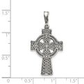 Sterling Silver Antiqued Celtic Cross Pendant