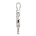 Sterling Silver CZ & June Glass Boy Pendant