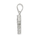 Sterling Silver CZ Cross Pendant