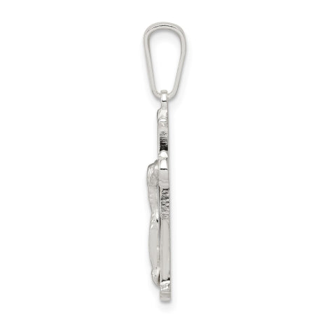 Sterling Silver Polished Crucifix Pendant