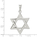 Sterling Silver Polished Star of David Pendant