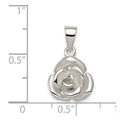Sterling Silver Rose Pendant