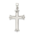 Sterling Silver Polished Budded Cross Pendant