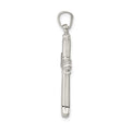Sterling Silver Polished Budded Cross Pendant