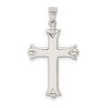 Sterling Silver Polished Budded Cross Pendant
