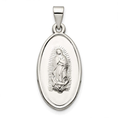 Sterling Silver Mary Medal Pendant