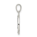 Sterling Silver Glitter Enamel Letter J Initial Circle Pendant