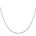 Sterling Silver 1.5mm Beveled Oval Cable Chain