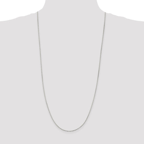 Sterling Silver 1.5mm Beveled Oval Cable Chain