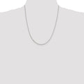 Sterling Silver 2mm Beveled Oval Cable Chain