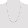 Sterling Silver Rhodium-plated 1mm Cable Chain