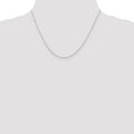 Sterling Silver Rhodium-plated 1.25mm Cable Chain w/2in ext.