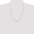 Sterling Silver Rhodium-plated 1.5mm Cable Chain