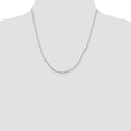 Sterling Silver Rhodium-plated 1.1mm Diamond-cut Rope Chain