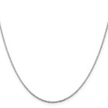 Sterling Silver Rhodium-plated 1.1mm Diamond-cut Rope Chain