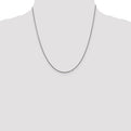 Sterling Silver Rhodium-plated 1.5mm Diamond-cut Rope Chain