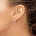 Sterling Silver Heart Hoop Earrings