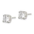Sterling Silver 6mm Round CZ Stud Earrings