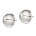 Sterling Silver Polished 14mm Button Earrings