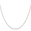Sterling Silver 1.25mm Rolo with Beads Chain