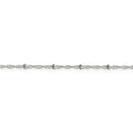Sterling Silver 2.5mm Singapore w/ Beads Chain Anklet