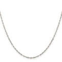 Sterling Silver 1.75mm Fancy Wave Flat Link Chain