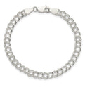 Sterling Silver 5.25mm Double Link Charm Bracelet