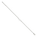 Sterling Silver 9inch Plus 1 in ext. Polished Triple Heart Anklet