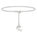 Sterling Silver 9in Plus 1in Ext Polished Dolphin Anklet