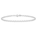 Sterling Silver 0.5mm Fancy Heart Link Anklet