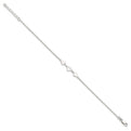 Sterling Silver 8 inch Plus 1in ext.Heart Link Anklet