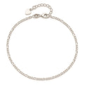 Sterling Silver D/C Polished Figaro 9in Plus 1in ext. Anklet
