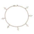 Sterling Silver 9 in Cross Anklet