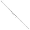 Sterling Silver LOVE 10 in Plus1 in Ext. Anklet