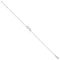 Sterling Silver Polished 9in Plus 1in. Ext. Infinity Symbol Anklet