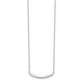 Sterling Silver Rhodium-plated w/2in ext. Bar Necklace