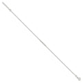 Sterling Silver Polished CZ Bar 9in Plus 1in Ext. Anklet