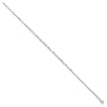Sterling Silver Polished Beaded 2-strand 9 inch Plus 1 inch ext. Anklet