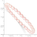 Children's 4-5mm Pink Rice FW Cultured Pearl Stretch Bracelet