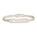 Sterling Silver Baby ID with Cut-out Heart Bracelet