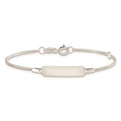 Sterling Silver Childrens 5in Plus 1in EXT ID Curb Link Bracelet