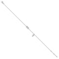 Brilliant Embers Sterling Silver Rhodium-plated 30 Stone 9 inch Micro Pav������ CZ Lock Key Anklet with 1 Inch Extender