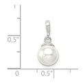 Sterling Silver Simulated White Pearl Enhancer