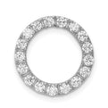 Sterling Silver Rhodium-platedCZ Chain Slide Pendant