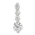 Sterling Silver Polished CZ Pendant