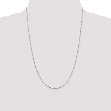 Sterling Silver 1.4mm Flat Oval Cable Chain
